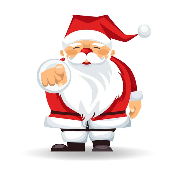 Santa Claus wskazuje palcem. — Wektor stockowy