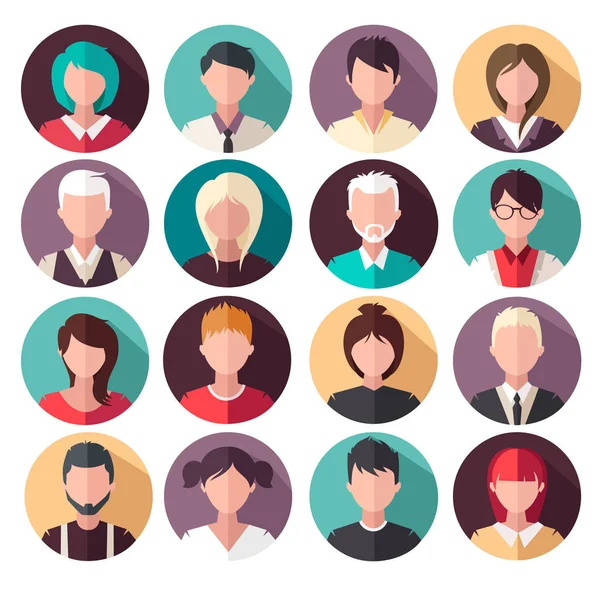 Different persons icons — Stock Vector