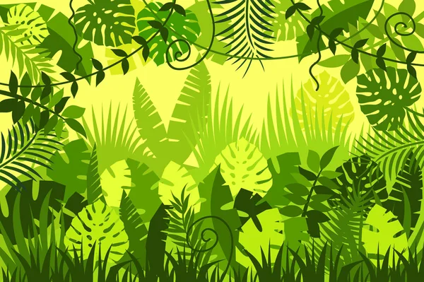 Tropical leaves pattern — Stock Vector