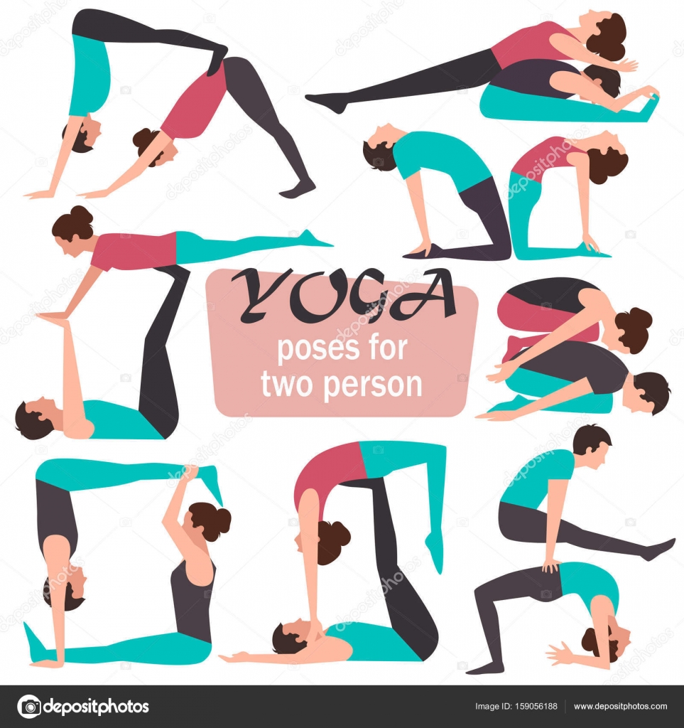 Conjunto de posturas de ioga