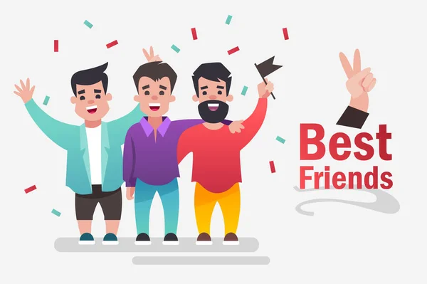 Best friends. vector illustration. — Stock Vector