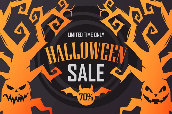 Cartel de venta de Halloween — Vector de stock