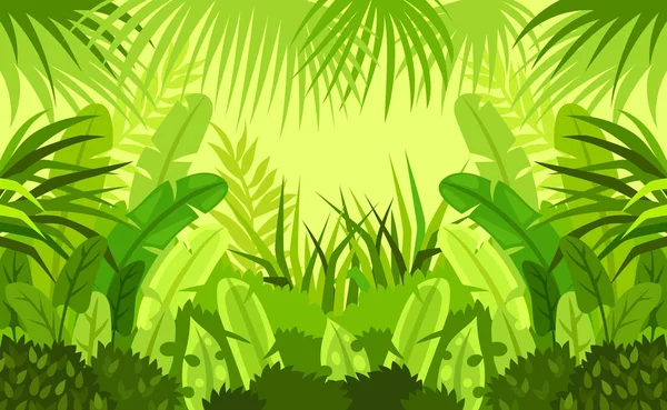 Tropisch Bos Kind Ontwerp Vector Achtergrond Illustratie — Stockvector