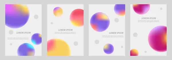 Set of abstract cover designs. Template for banner, poster, cover, flyer. Vector 3d illustration. — Stock Vector