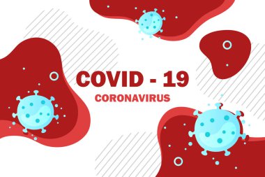 Coronavirus. Enfeksiyon yayılmış. Tehlikeli bir virüs. Vektör çizimi. COVID-19