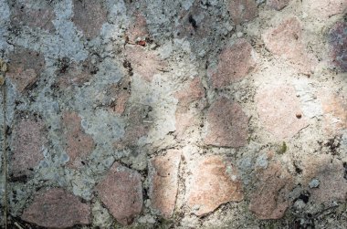 Eski unutulmuş kaldırım ve bitki örtüsü ile ışık