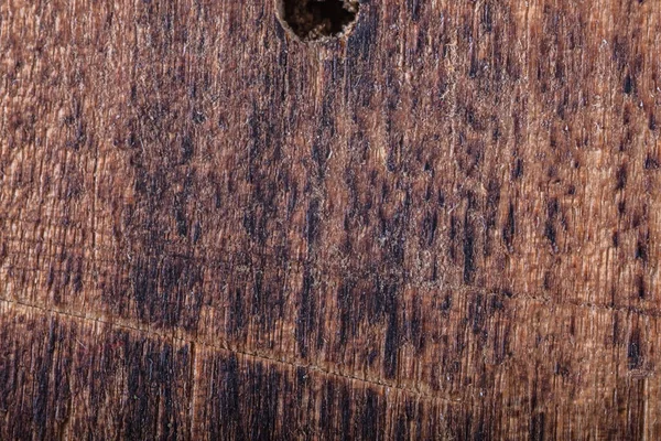 Old Burnt Wood Background Part Hole Macro Horizontal Orientation — Stock Photo, Image