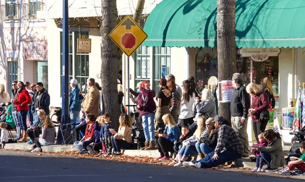 Benicia Dec 2019 Unidentified Spectators Line Streets Watch 25Th Annual — Stock Photo, Image