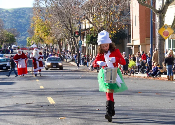 Benicia Dec 2019 Niet Geïdentificeerde Deelnemers Aan 25E Jaarlijkse Kerstparade — Stockfoto