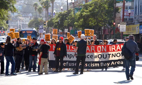 San Francisco Californie Janvier 2020 Des Personnes Non Identifiées Protestent — Photo