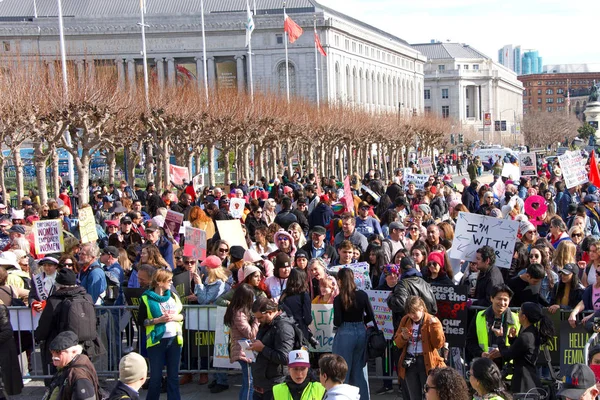 San Francisco Janvier 2020 Participants Non Identifiés Marche Des Femmes — Photo