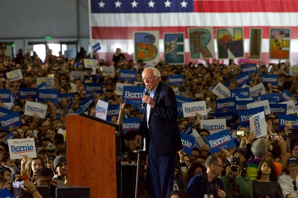 San Jose Mars 2020 Presidentkandidat Bernie Sanders Rallyt San Jose — Stockfoto