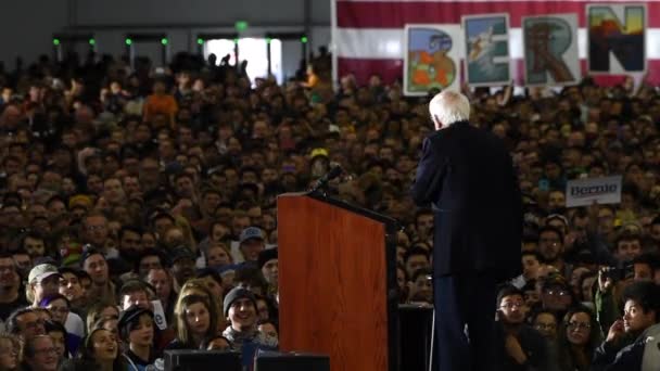 03 _ 01 _ 20 _ HD Video Bernie Sanders Rally 1 — Video Stock