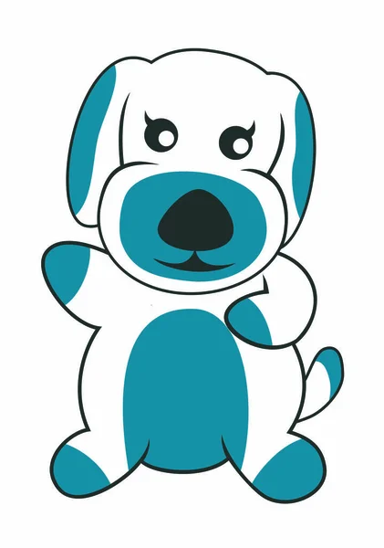 Vector Design Sweet Dog Mascot Character Illustration — Stock Vector