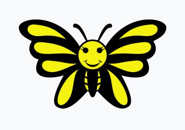 Çizgi film komik kelebek vektörü biçimi