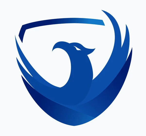 Format Karakter Vektor Desain Logo Eagle Shield - Stok Vektor