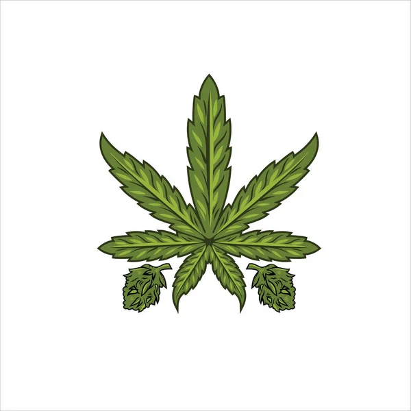 Diseño Ilustración Hojas Marihuana Cannabis Formato Vectorial Adecuado Para Sus — Archivo Imágenes Vectoriales