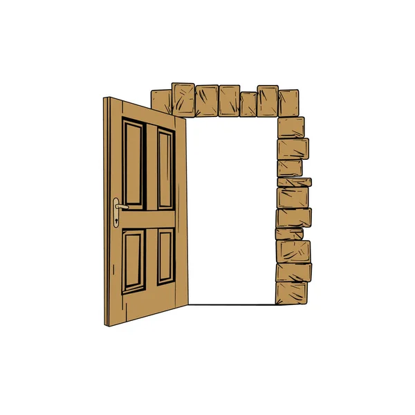 Vector Artistic Door Open Symbol Eps Format Suitable Your Design — Stock Vector