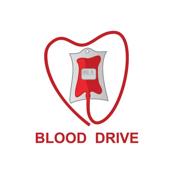 Vector Donate Blood Drive Logo Design Eps Format Suitable Your — vektorikuva