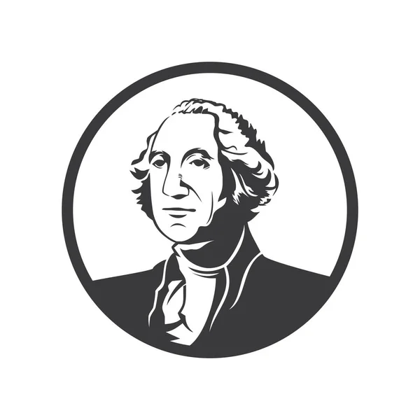 Vector George Washington Logo Design Eps Format Suitable Your Design — Stock Vector