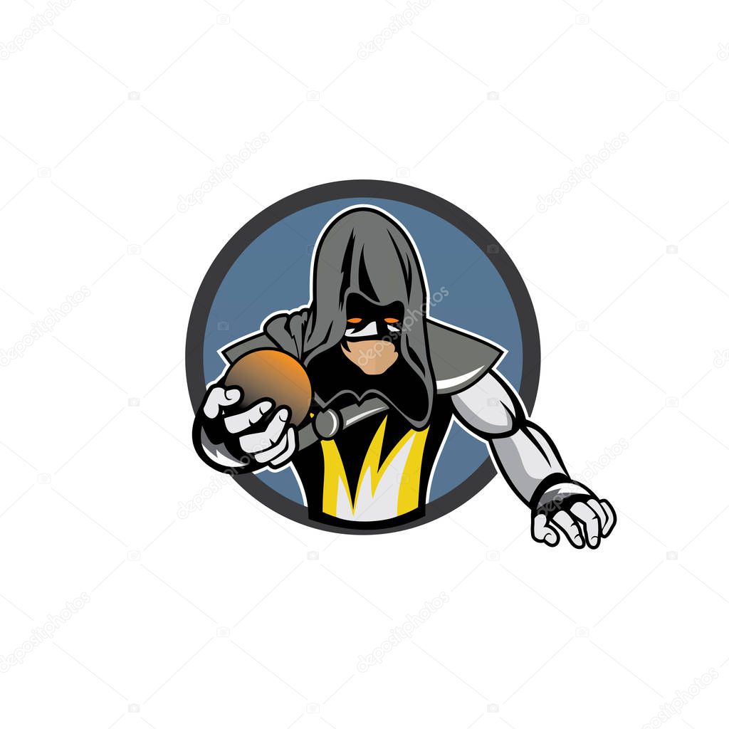 Vector of Game team warrior cartoon character design eps format, suitable for your design needs, logo, illustration, animation, etc.