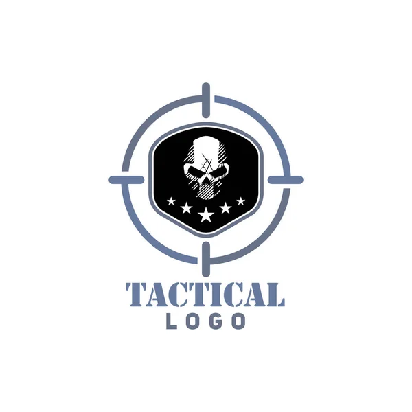 Vettore Della Sopravvivenza Tattica Urbana Cranio Logo Progettazione Eps Formato — Vettoriale Stock