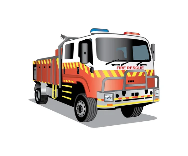 Vector Fire Rescue Truck Cartoon Design Eps Format Suitable Your — Stock Vector