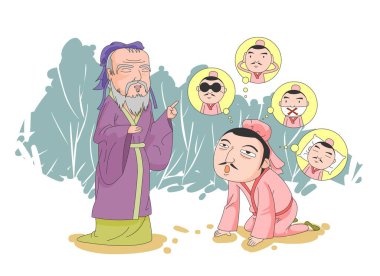 Chinese ancient idiom historical drama artwork clipart