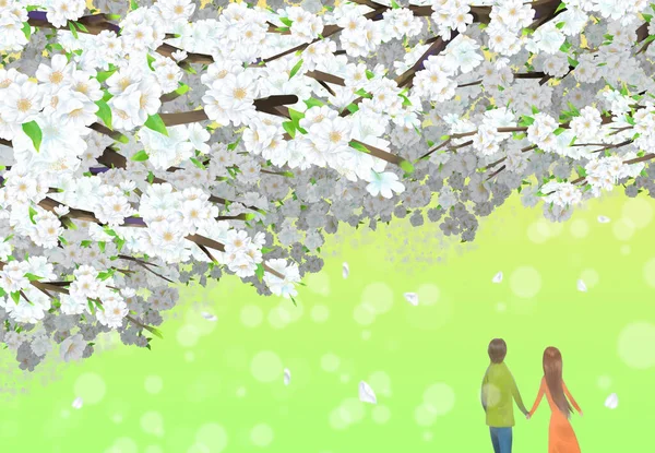 桜のカップルストックベクター ロイヤリティフリー桜のカップルイラスト Depositphotos