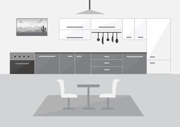 Moderne Flat Design Keuken — Stockvector
