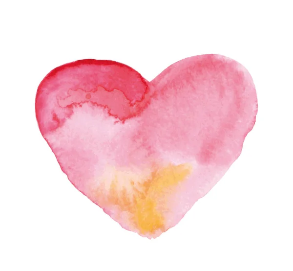 Acuarela corazón amor — Archivo Imágenes Vectoriales