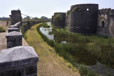 11 Kasım 2011 'de Ahmednagar Kalesi' ne duvar örüldü - Kale Ahmed Nizam Şah-Maharashtra INDI tarafından inşa edildi