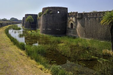 11 Kasım 2011 'de Ahmednagar Kalesi' ne duvar örüldü - Kale Ahmed Nizam Şah-Maharashtra INDI tarafından inşa edildi