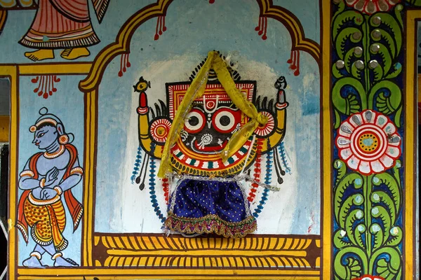 Jul 2007 Pintura Parede Tradicional Fora Casa Governante Raghurajpur Orissa — Fotografia de Stock