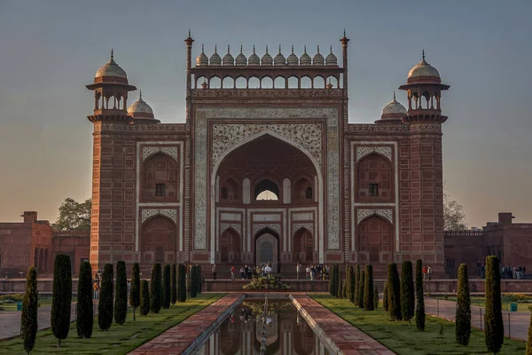 Mär 2007 Innerhalb Des Haupttores Des Taj Mahal Unesco Weltkulturerbes — Stockfoto