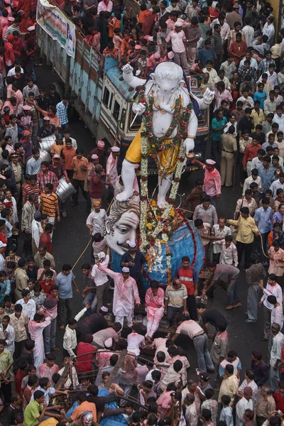 Lord Ganesh Ganpati Filinin 2005 Idol Chowpatty Tanrı Visarjan Bombay — Stok fotoğraf