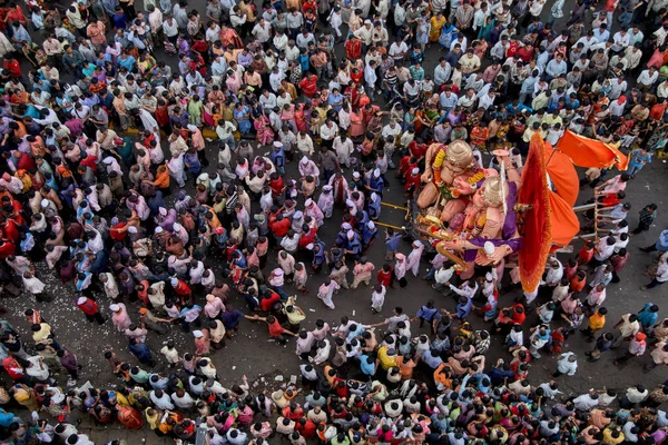 N0V 2005 Idol Lord Ganesh Ganpati Elephant Headed God Visarjan — Stock Photo, Image