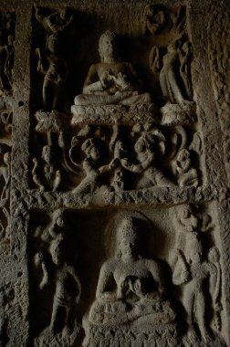 Aurangabad Mağaraları, Maharashtra Hindistan 'ın Aurangabad şehrinde Budist tapınakları.