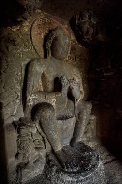 22-sep-2012-Aurangabad Mağaraları Budist Tapınakları 6 ve 7. yüzyıl. Aurangabad şehrinde, Maharashtra INDIA