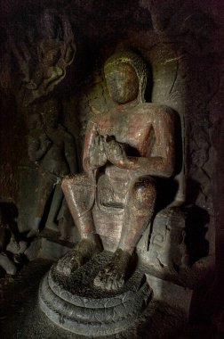 22-sep-2012-Aurangabad Mağaraları Budist Tapınakları 6 ve 7. yüzyıl. Aurangabad şehrinde, Maharashtra INDIA