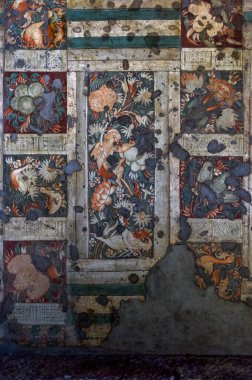 Ajanta duvarı, Aurangabad Maharashtra Hindistan yakınlarındaki UNESCO DÜNYA HerITage sitesini boyuyor.