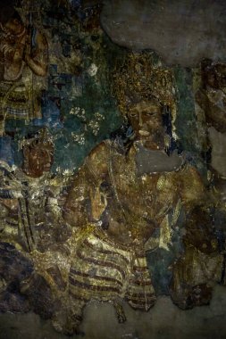 Vajarapani 'nin resmi 1Ajanta Mağarası' nda Aurangabad Maharashtra Hindistanı yakınlarında