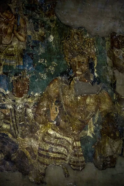 Vajarapani 'nin resmi 1Ajanta Mağarası' nda Aurangabad Maharashtra Hindistanı yakınlarında