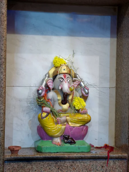 Aug 2019 Shree Ganesh Idol Vid Litet Tempel Ghatkopar Mumbai — Stockfoto