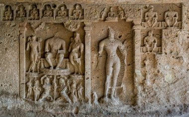  31-Mar-2019-stupa ve Buddha heykeli Kondivite veya Mahakali Mağaraları, MÖ 1. yüzyıldan MÖ 6. yüzyıla kadar yapılmış 19 kaya kesimli anıttan oluşan bir grup.