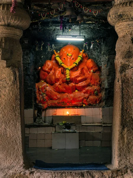 Мар 2019 Вінтажний Храм Ганеш Ганпаті Печерах Джогешварі Датується 520 — стокове фото