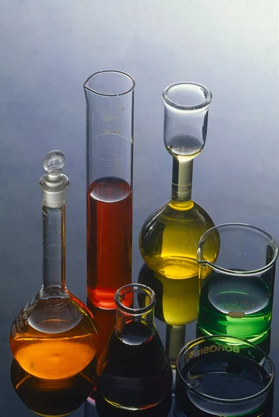 Jun 2008 实验室拍摄的木乃伊马哈拉施特拉邦的彩色化学概念 — 图库照片