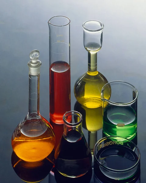 Jun 2008 Konzepte Bunte Chemikalie Laboratelier Erschossen Mumbai Maharashtra Indien — Stockfoto