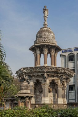 02 Şubat 2014 Ruttonjee Mulji Çeşmesi, Fort Mumbai, Maharashtra, Hindistan,