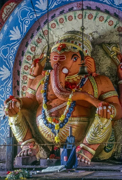 Mar 2016 Ganpati Idol Відомий Dholya Ganapati Wai Maharashtra India — стокове фото